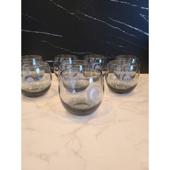 Roly Poly NFL Los Angeles Rams Smokey Gray Drinking Cocktail Glasses Set of 8 - Picture 4 of 6